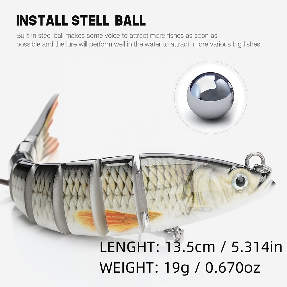 8 Segment Multi jointed Crankbait Swimbait Fishing Hard - Temu