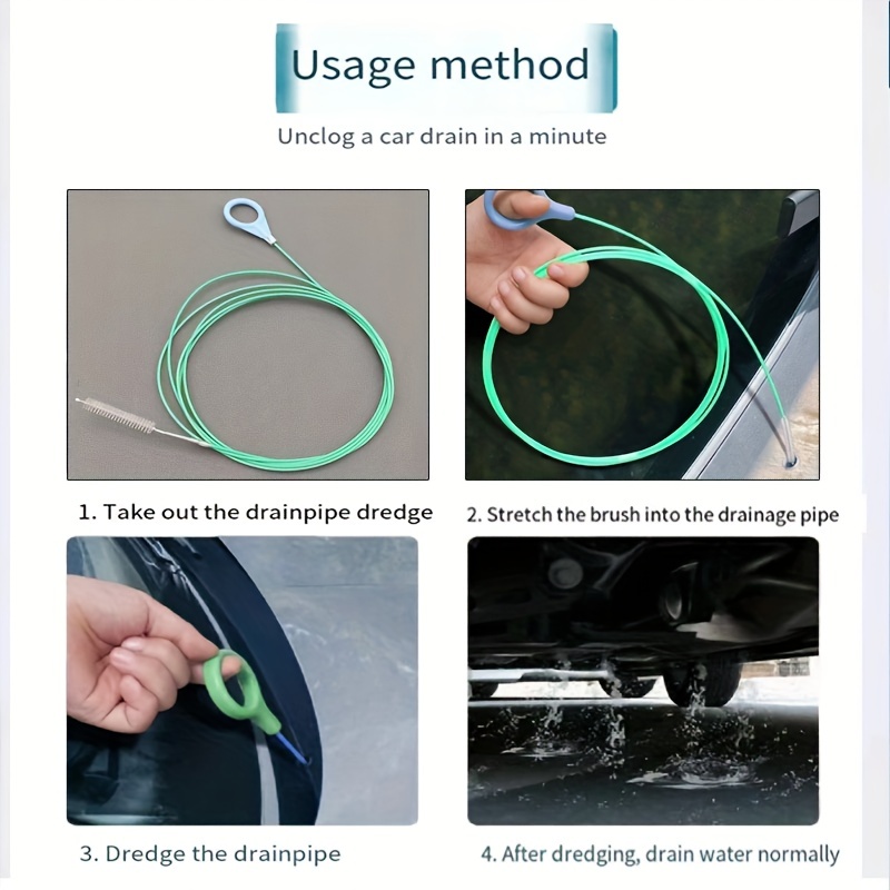 Long Drain Brush Flexible Pipe Cleaning Brush Car Sunroof Temu United