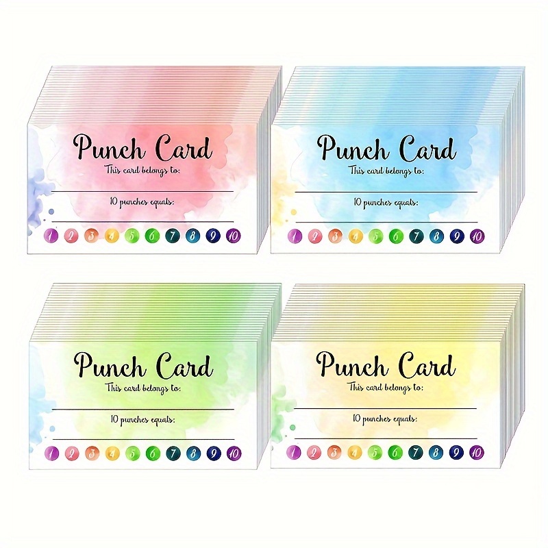 Punch Cards 50 Reward Punch Cards Reward Incentive Award - Temu Australia