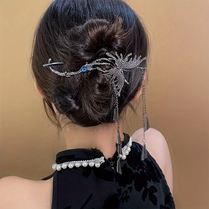 1 Accessorio Per Capelli Con Nappa A Farfalla Scintillante, Fermaglio Per Capelli  Con Strass, Copricapo In Stile Cinese, Adatto Per L'uso Quotidiano Delle  Ragazze - Temu Italy