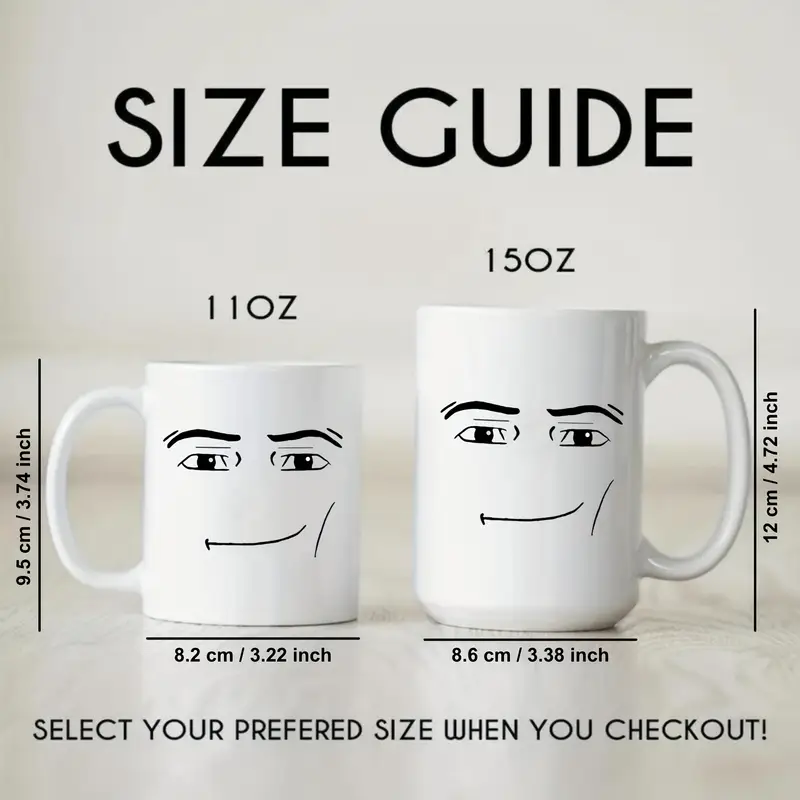 Man Face Coffee Mug - Novelty Ceramic Cup For Hot Or Cold Drinks