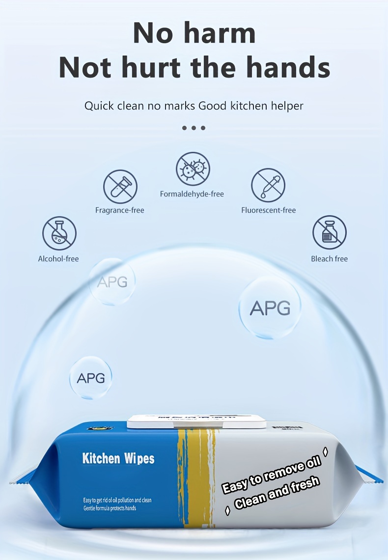 Kitchen Cleaning Wipes Powerful Oil Decontamination Household Rv