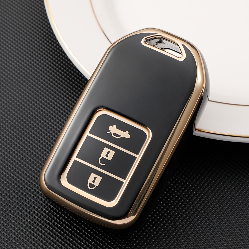 1pc Rhinestone Decor Car Key Case Compatible With Toyota, Key Fob Cover