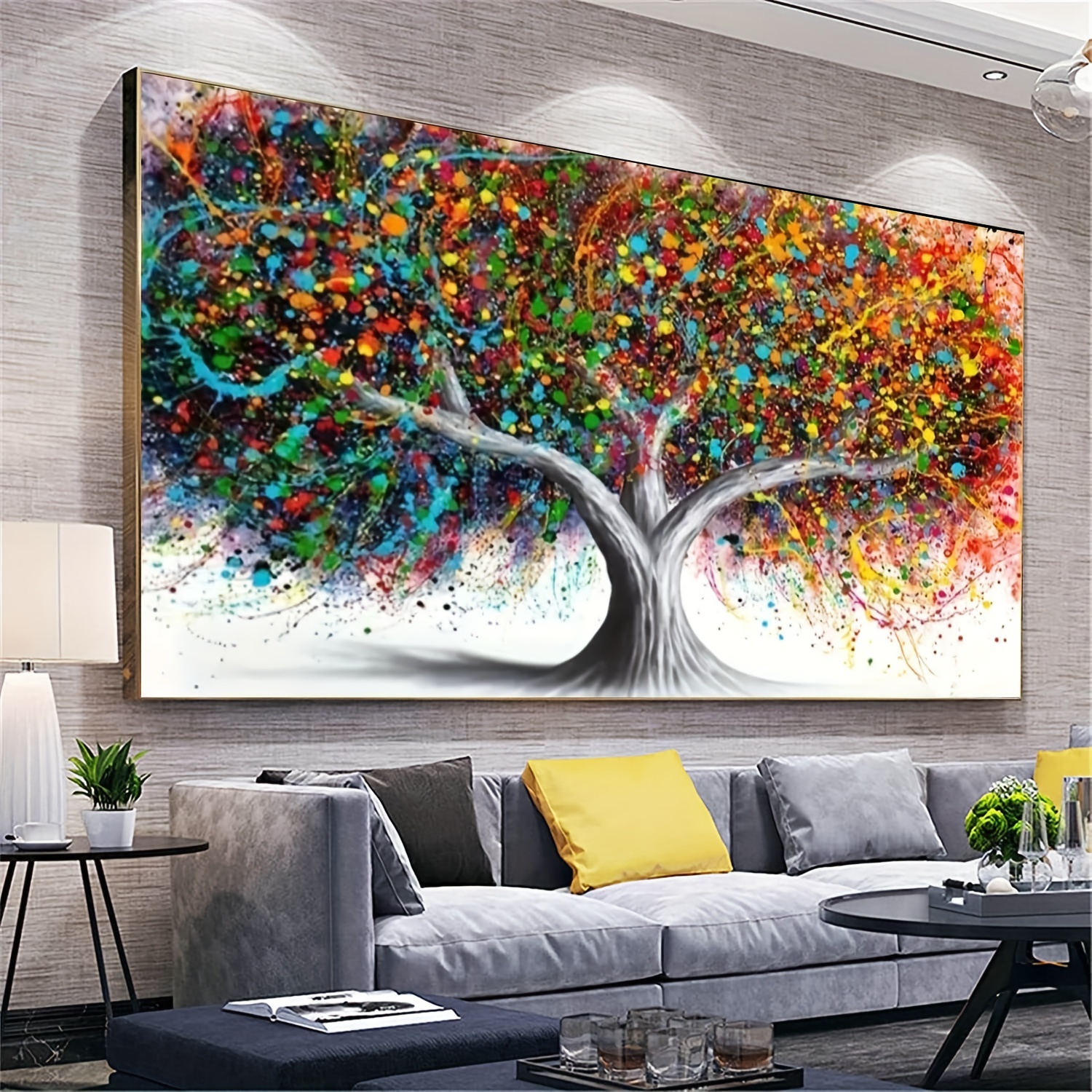 5D Artificial Diamond Art Painting Tree, Large Rhinestones Painting Kits  For Adults, DIY Large Rhinestones Painting Kits For Adults, DIY Large 5D  Rhin