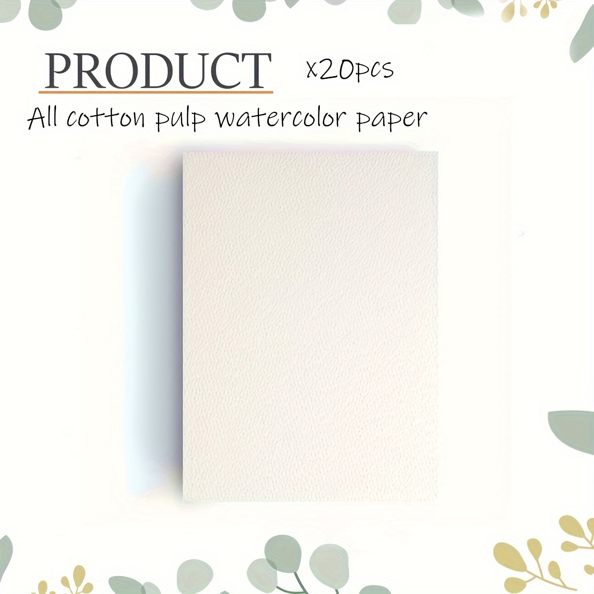 60Pcs 140LB/300GSM White Cotton Watercolor Paper Bulk Kids Water Color Paper  for for Student Adults Painting Art Works Drawing Supplies, 5 x 7