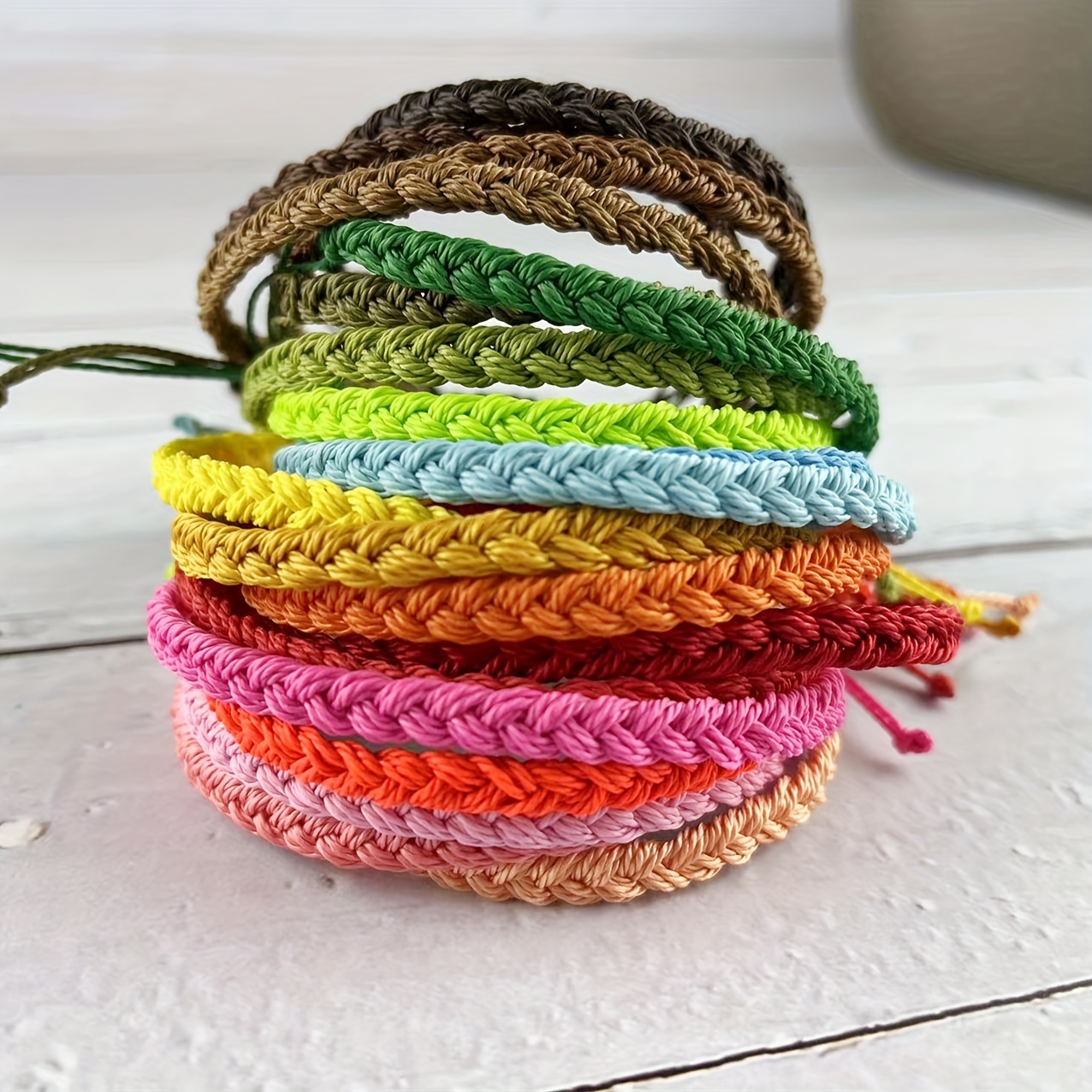 Bohemian Colorful Braided Bracelet Simple Hand Rope Mexican - Temu