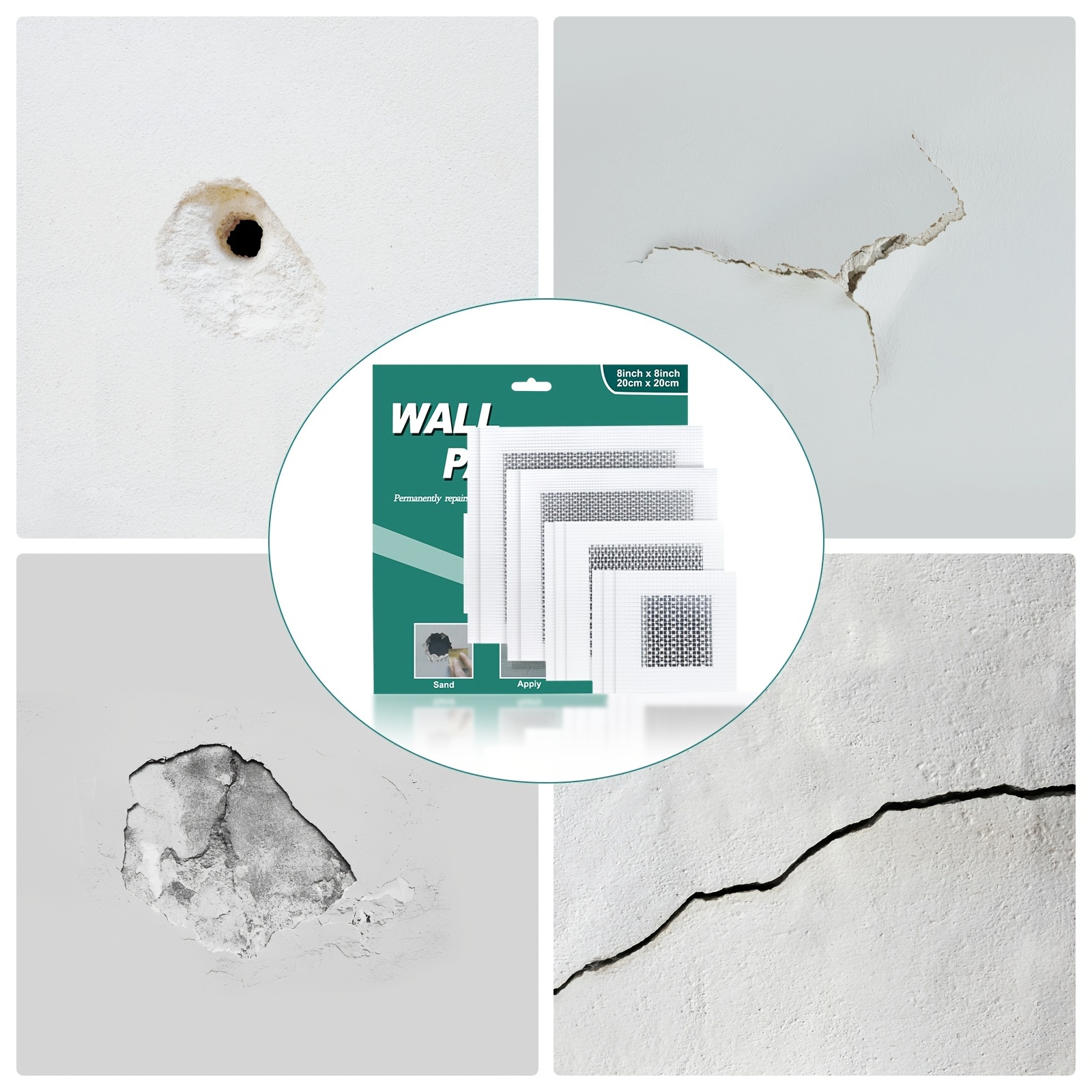 10pcs Drywall Repair Patch Safe Mend Wall Repair - Temu