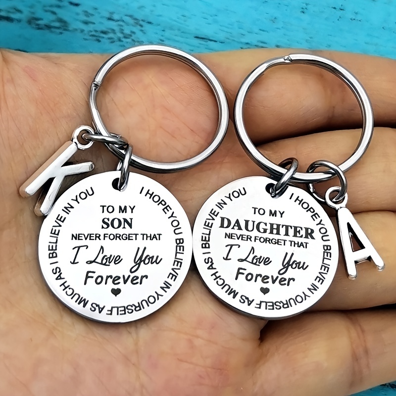 Inspirational Keychain for Son, Birthday Gift, Encourage Keychain for Men, Never Forget I Love You Inspirational Keychain,Temu
