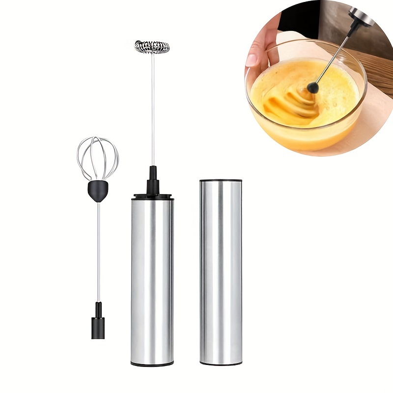 Usb Rechargeable Electric Milk Frother Powerful Handheld - Temu