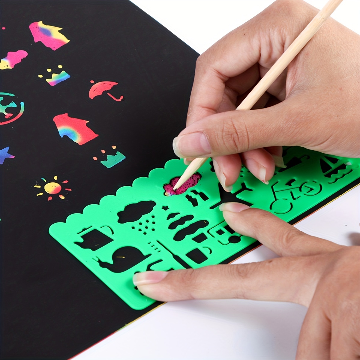 Scratch Paper Art Set 32k Scratch It Off Rainbow Magic Paper - Temu