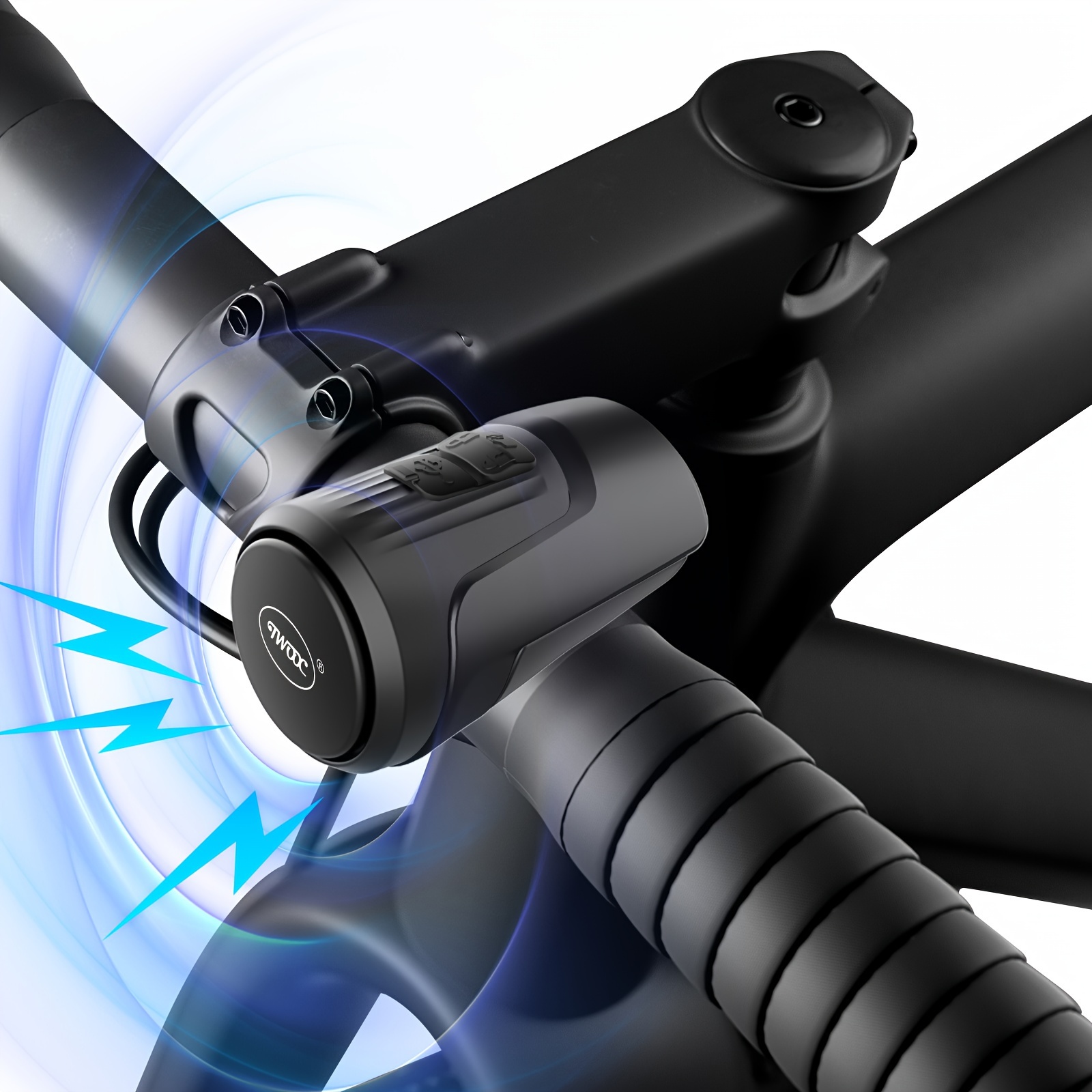 Clacson per bici elettrica - Clacson per bicicletta regolabile da 80-130 dB  con allarme antifurto per bici e grado di impermeabilità IPX6, campanello  per bici elettrica ricaricabile tramite USB per bici da