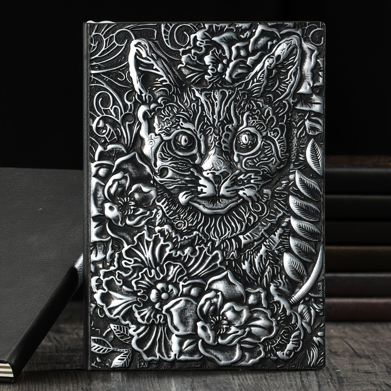 1pc cat star man a5 hardbound retro notebook journal notepad details 3