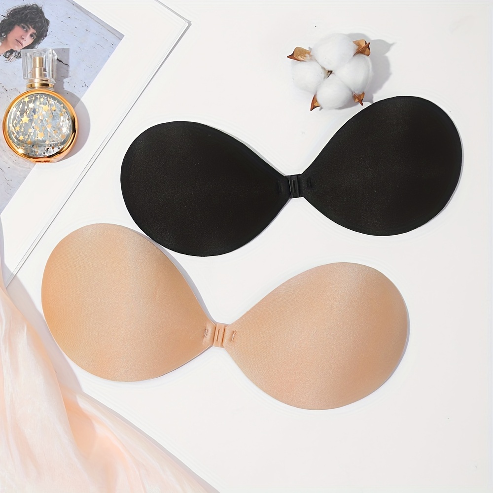 Push Adhesive Bras Reusable Strapless Front Buckle Invisible