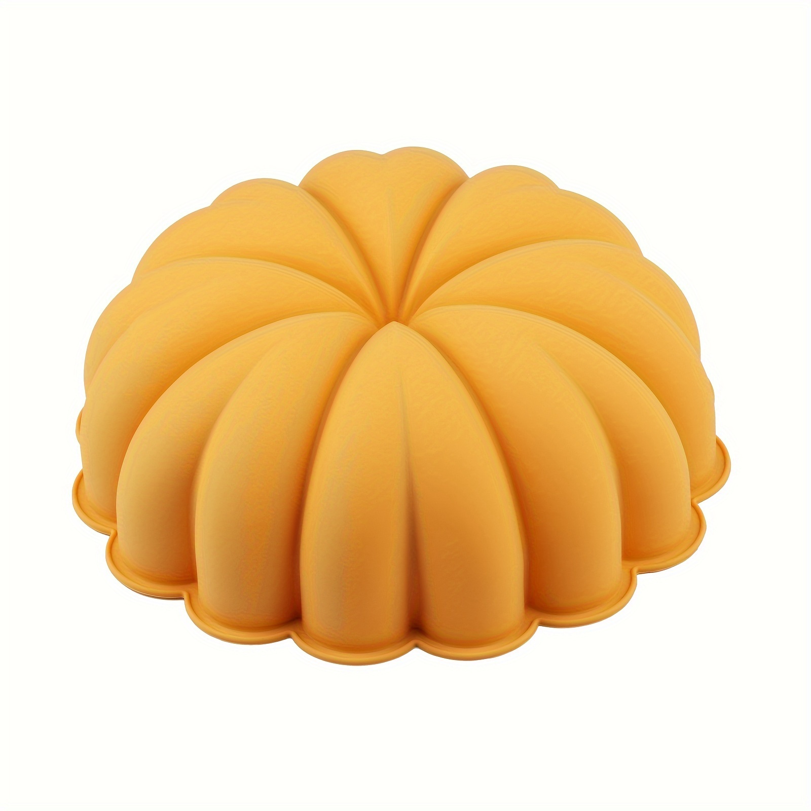 1pc silicone round cake pan 9 inch large pumpkin shaped non stick food grade silicone mold   to release mold for gelatin bread jelly chiffon details 8