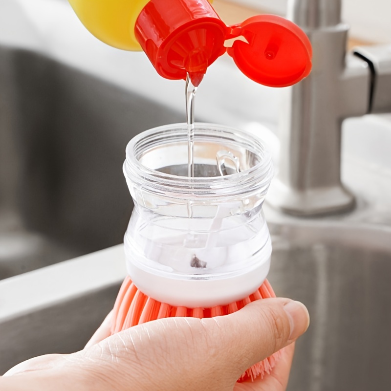 1pc Multi-functional Automatic Liquid Dispensing Pot Scrubber