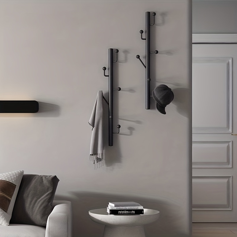  Wall Mounted Coat Rack Wall-mounted Coat Rack, Porch Coat Rack,  Light Luxury Wall-mounted Coat Rack, Metal Wall Hook, Suitable for Home,  Cafe, Shop, Office Coat Rack Hat Rack with Hooks (