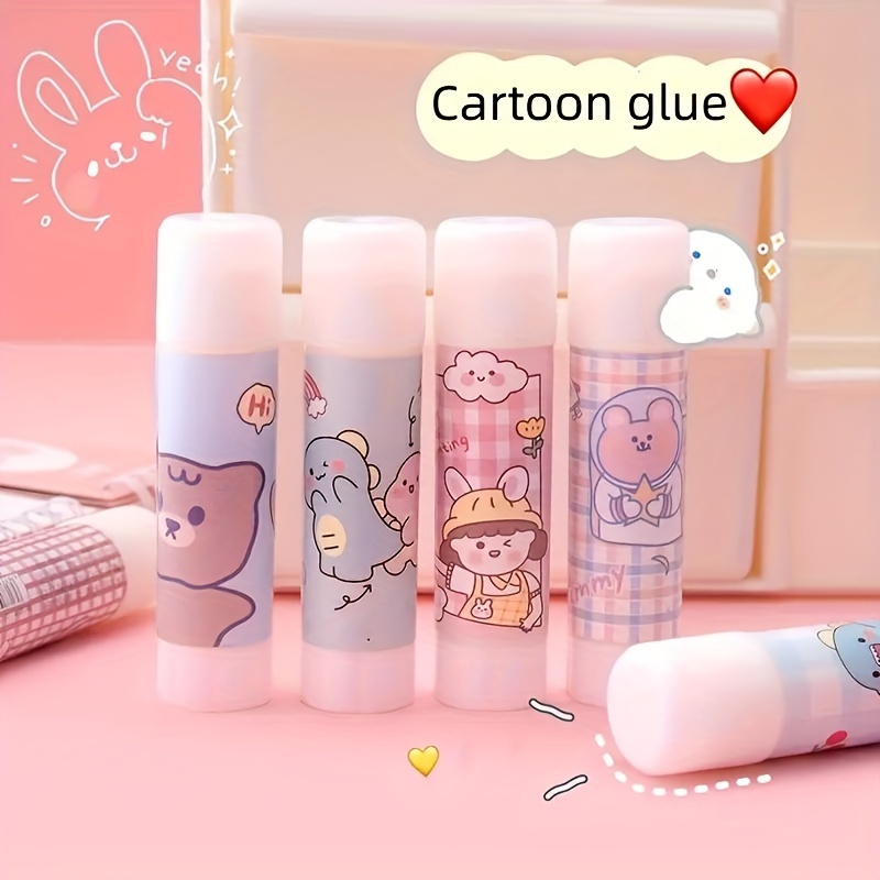 1pc Cute Glue Sticks Lovely Cartoon Bear Bunny School Glue for DIY Paste  Non-sticky Sticker Student Kawaii School Supplies