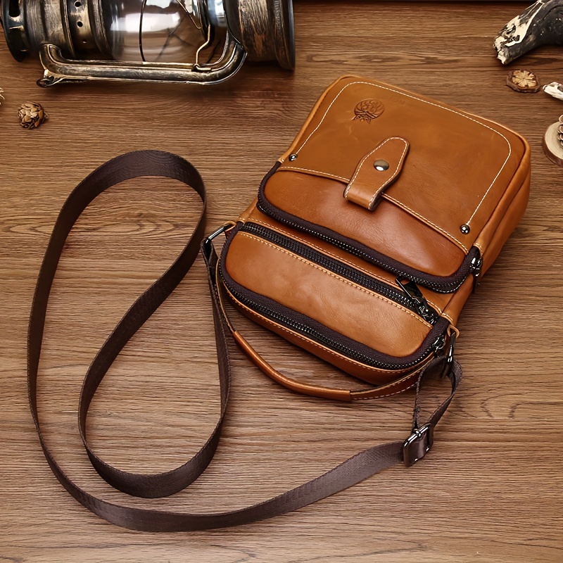 Men's Messenger Bag Men Genuine Leather Shoulder Bag Male Leather  Crossbody Bags