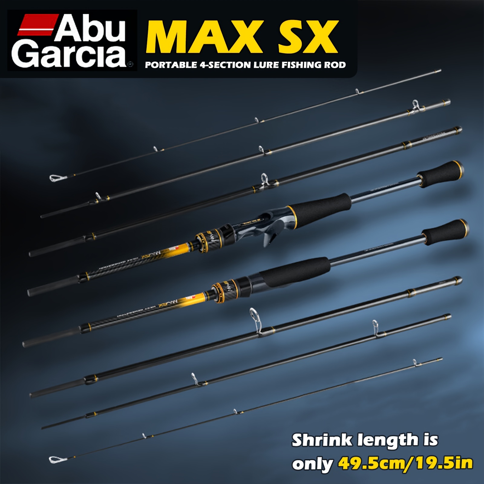 Abu Garcia Maxsx Lightweight Portable 4 section Fishing Rod - Temu Mexico