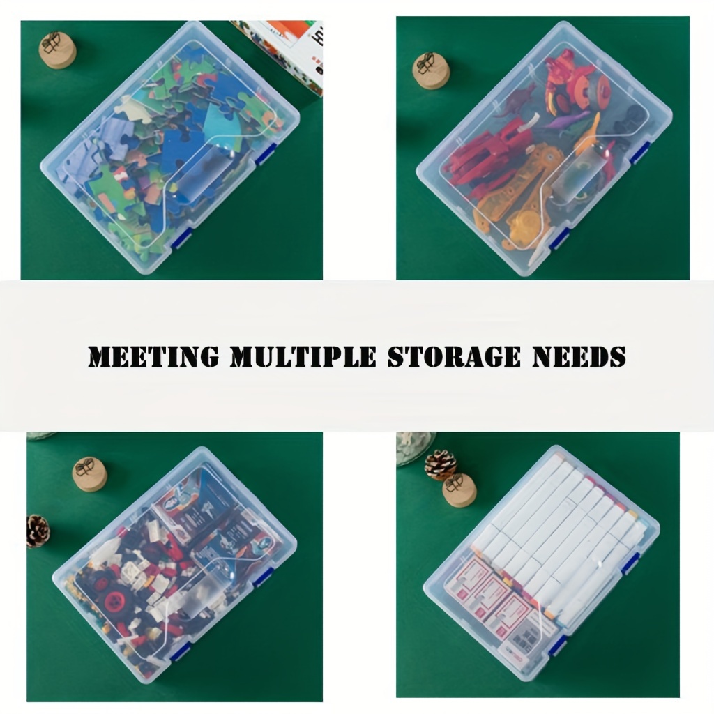 Clear Plastic Storage Box With Flap Lid Large Multipurpose - Temu