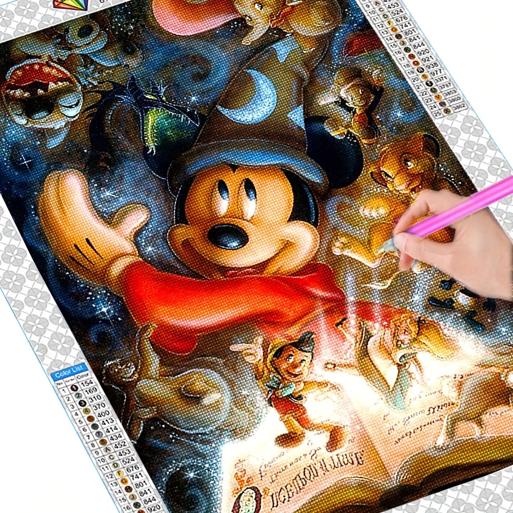 Disney Full Round Fantasy Cartoon Diamond Art Painting Mickey Mouse  Handicraft Embroidery Animal Mosaic Home Decoration Gift