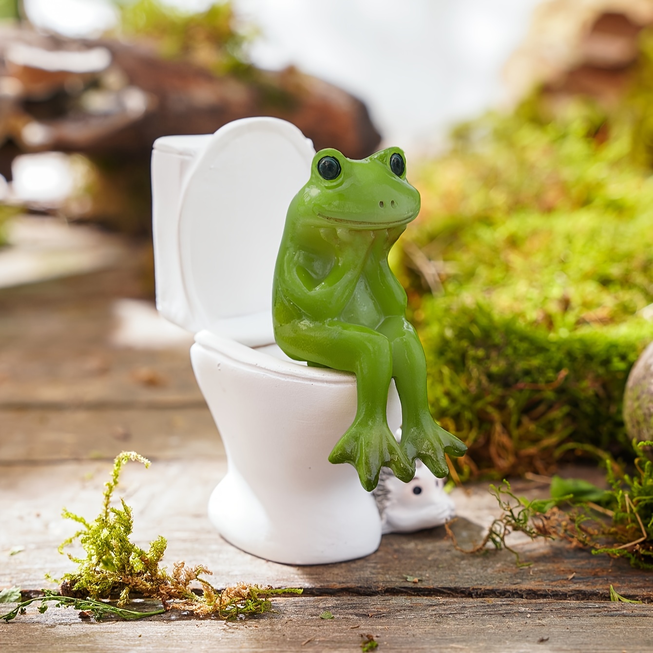1pc Frog Sitting On Toilet Ornament, Resin Statue Funny Craft, For  Bookshelf Home Living Room Office Cabinet Decor, Room Tabletop Entryway  Decor, Vale