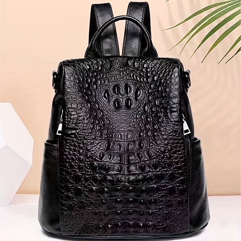 Sexy Dance 2Pcs Women Checkered Backpack Purse Leather Anti-Theft Shoulders Bag  Tote Handbag Fashion Ladies School Travel Daypack Backpack with with  Matching Wristlet Wallet, Black 