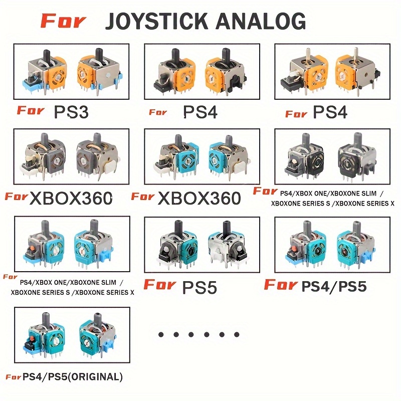 

2 Pieces For Ps3/ps4/xbox 360/xboxone Game Controller 3d Joystick Ps5 3d Joystick Repair Accessories