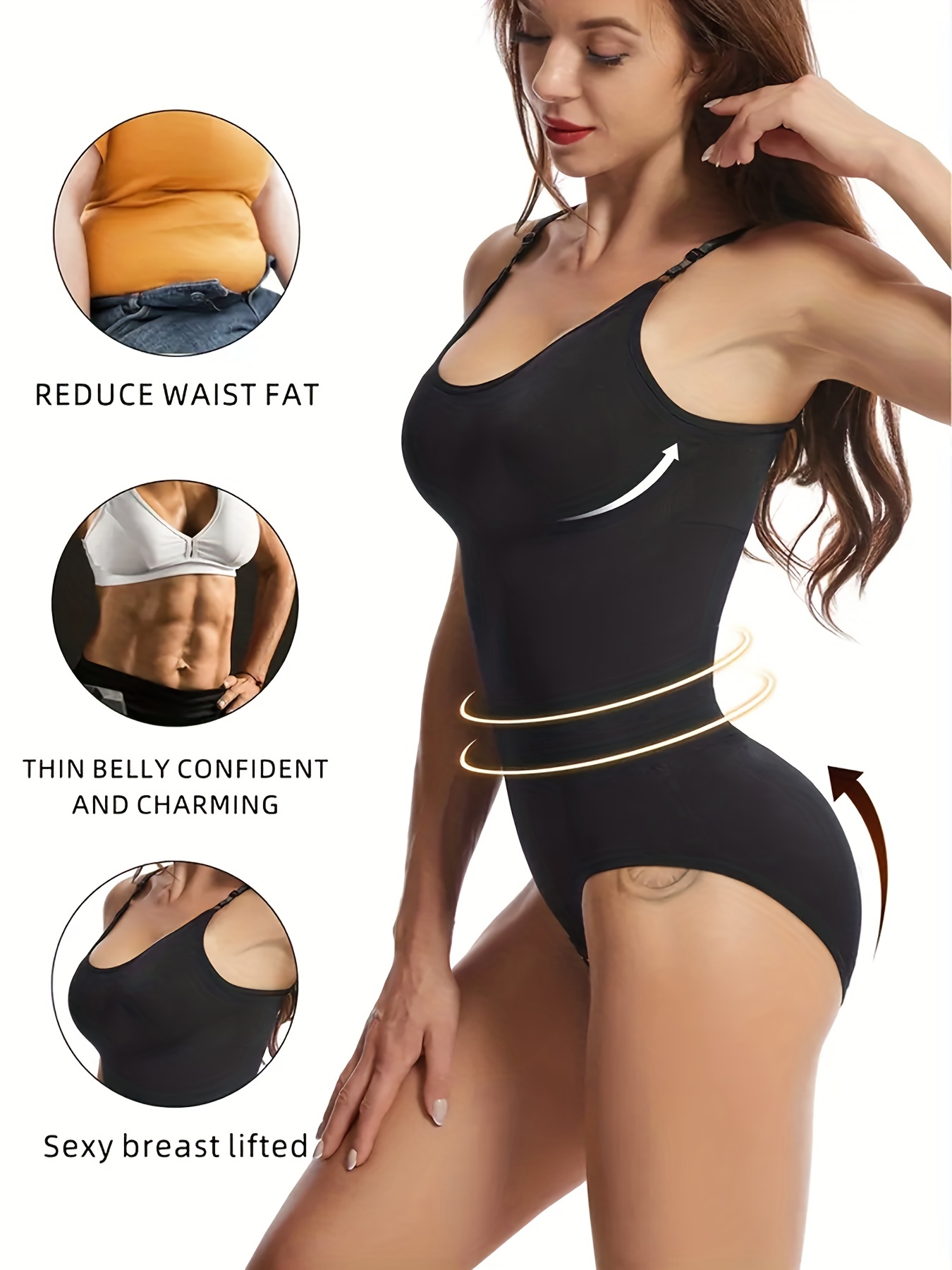 Solid Seamless Shaping Bodysuit Backless Tummy Control - Temu