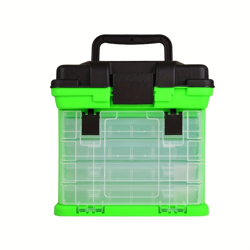 Portable Fishing Tackle Box With 4 Layers And Handle