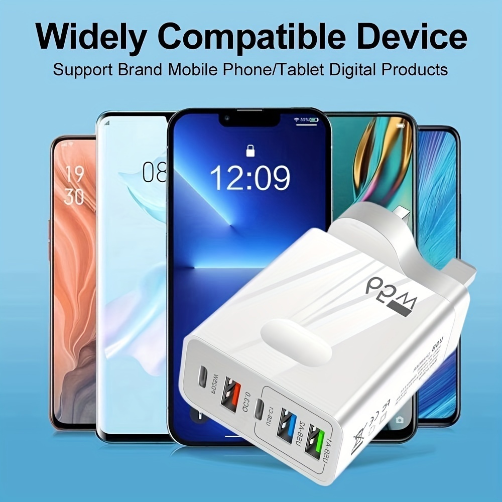 65w pd fast charger with multiple ports pd 3 usb ports adapter for quick charging of all phones british standard details 6
