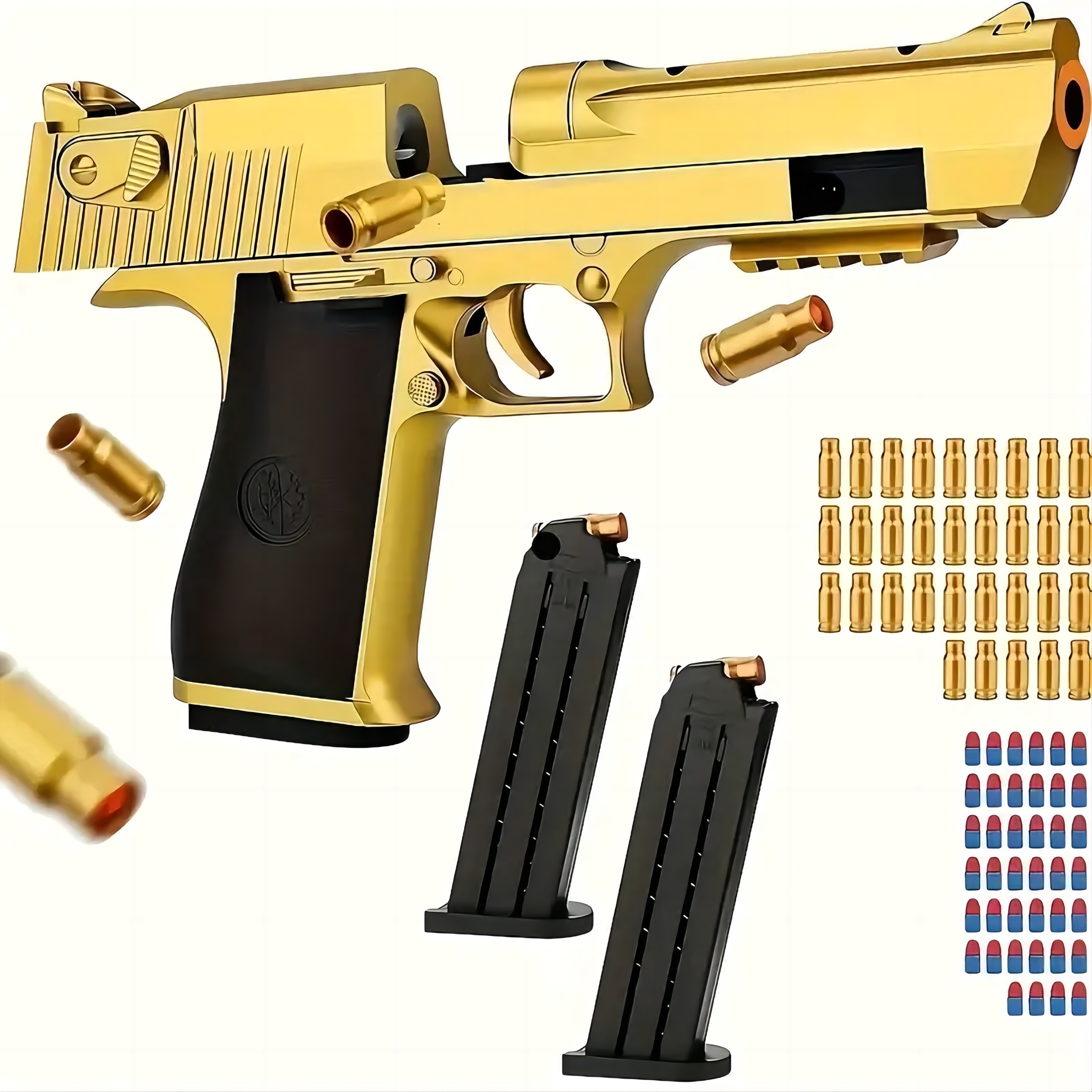 Desert Eagle Golden Gun Toys Boy Joga Fora Arma Pistola Softball