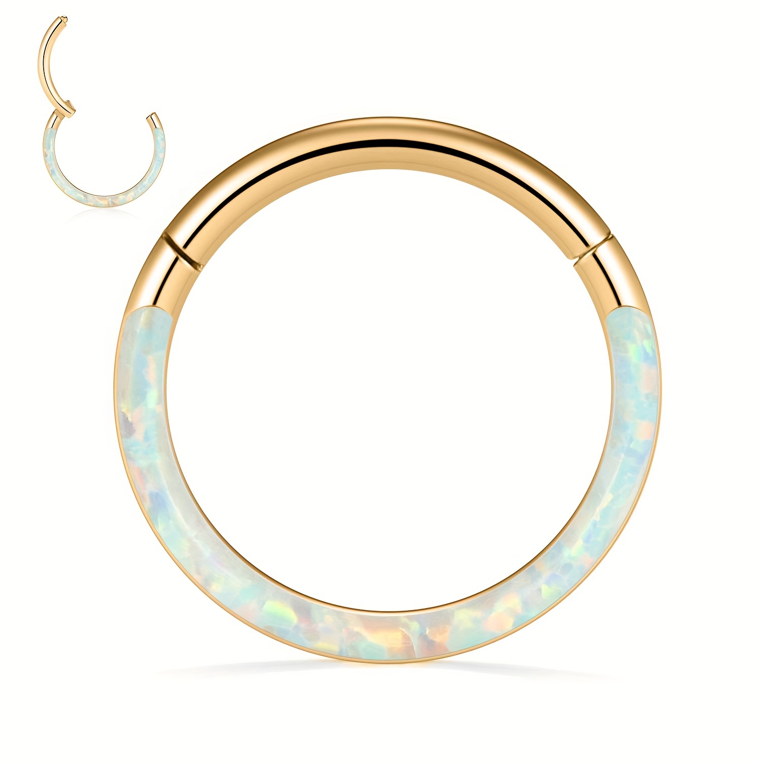 Gold opal store septum ring