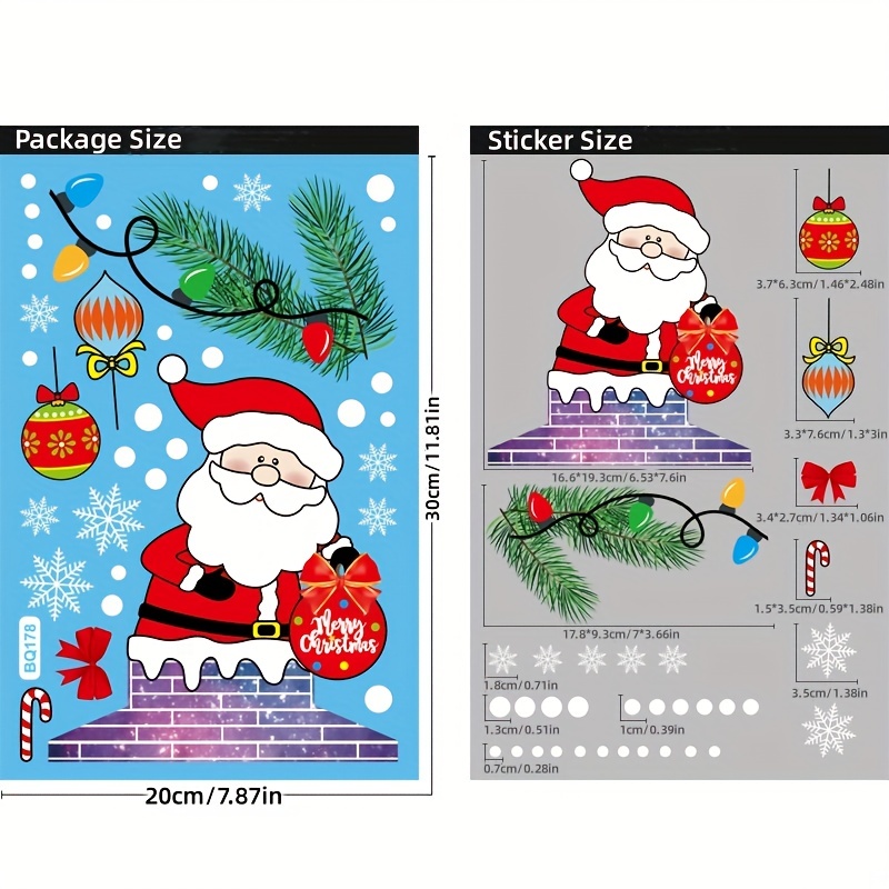 Christmas Gel Window Stickers Decorative Glass Stickers - Temu