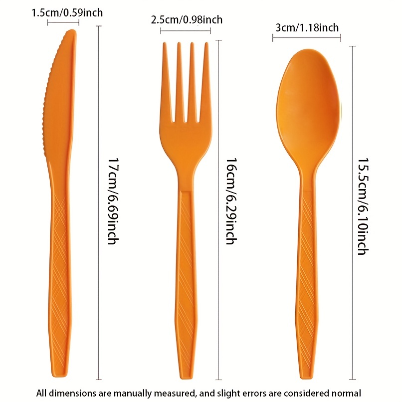 Disposable Plastic Tableware Colored Knives Forks Spoons Set - Temu