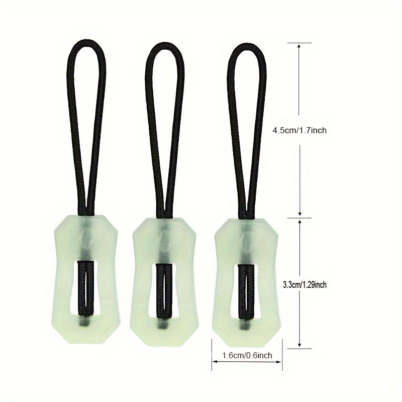 5/10Pcs Luminous Zipper Pulls Glow in The Dark Zipper Pulls Cord