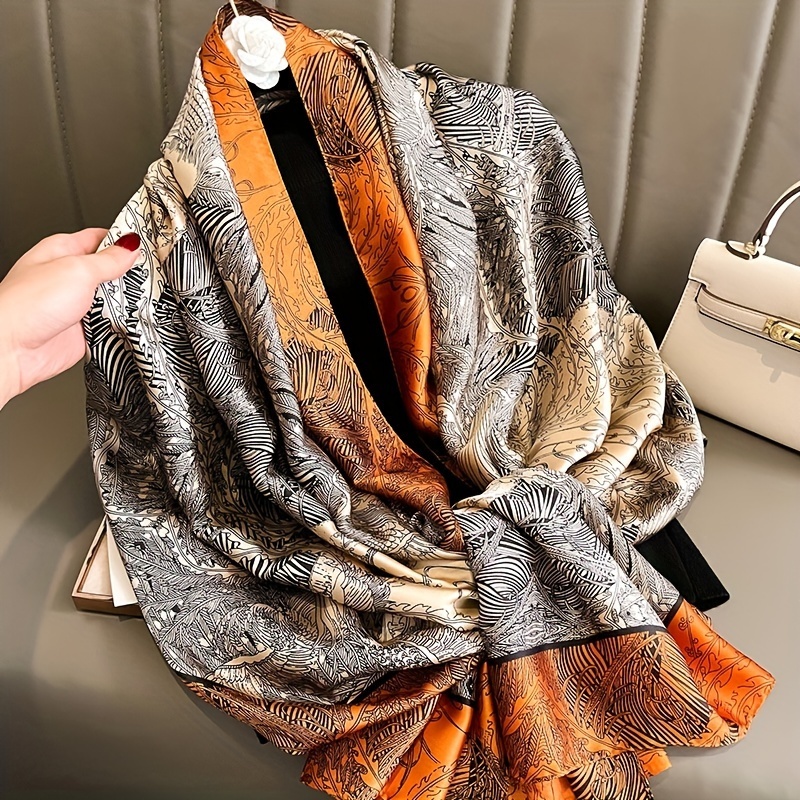 2022 Luxury Brand Women Fashion Scarf Plain Solid Silk Linen Shawls Scarves  Summer Lady Bandanas Foulard Hijab