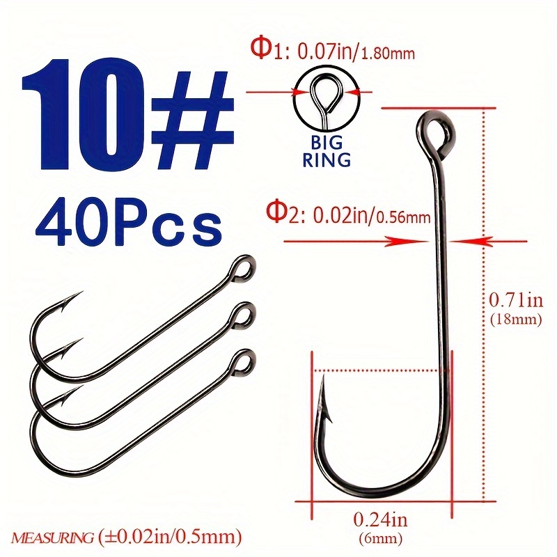 Perch Size 10 Octopus/Circle Hook Fishing Hooks for sale