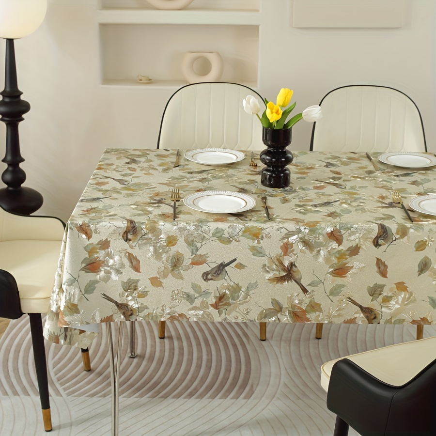 High-End Animal Pattern Printed Tablecloth Waterproof Rectangle Style