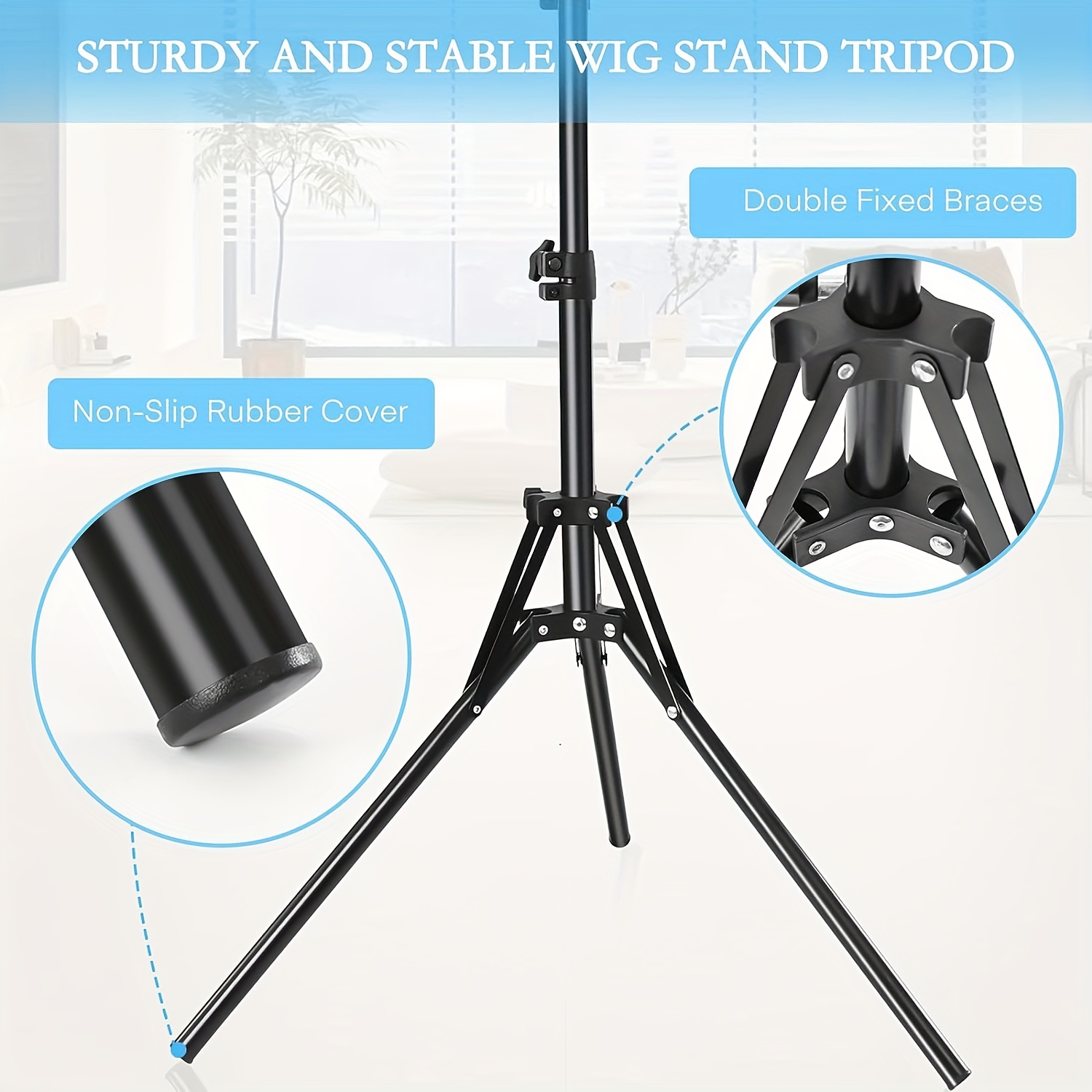 1pc Wig Stand With Mannequin Head Stand