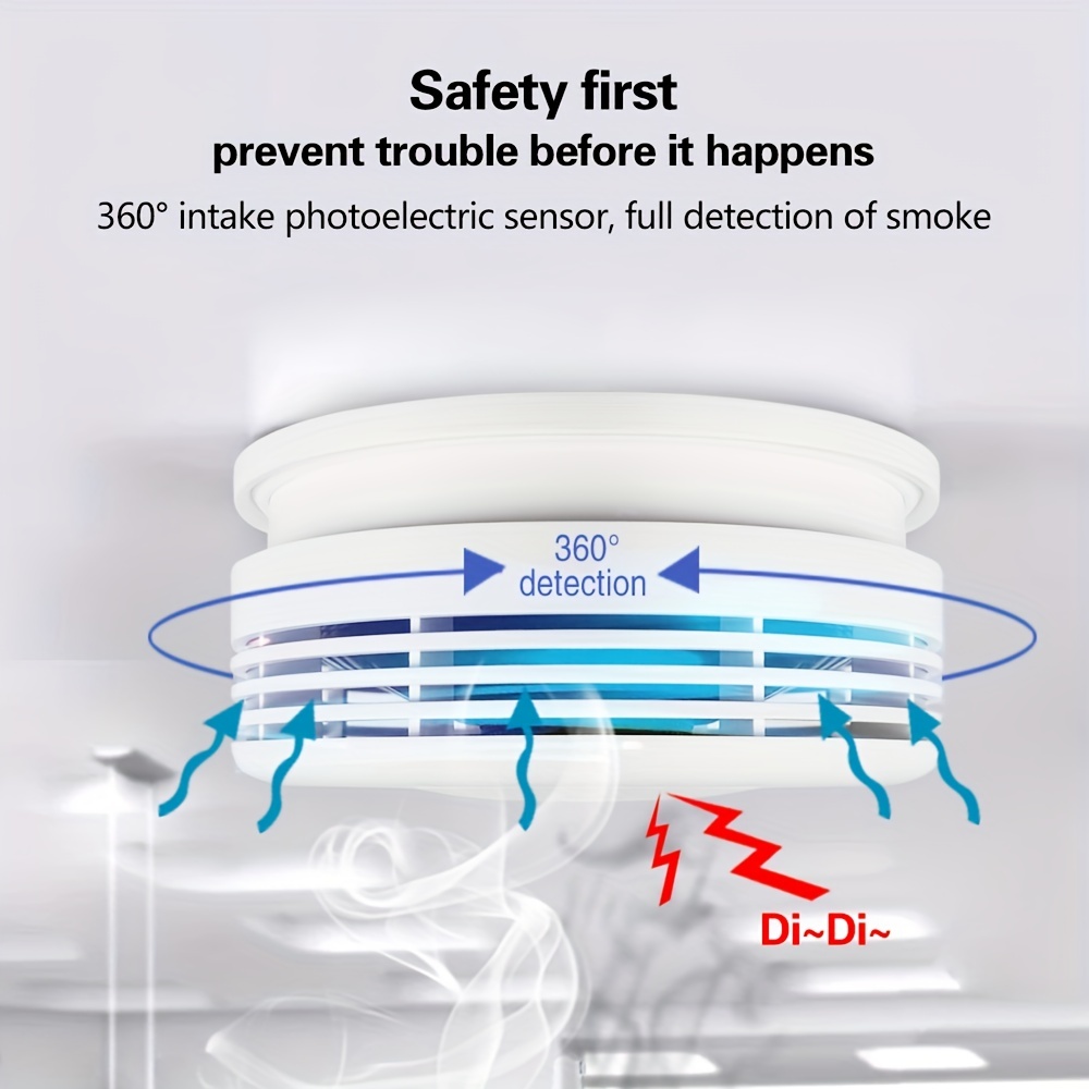 WIFI Smoke Detector Sensor 80DB Alarm Fire Protection Home