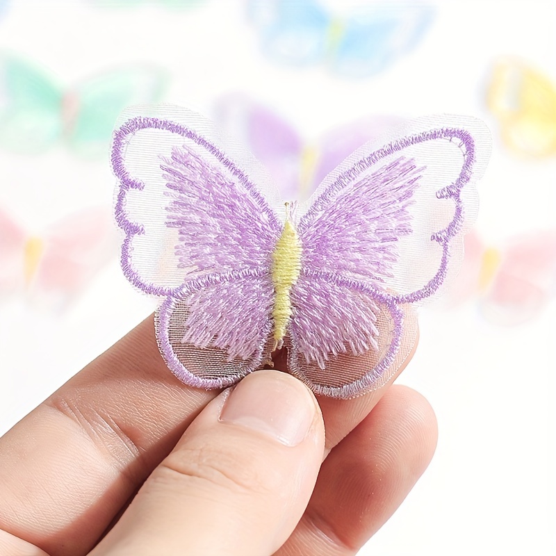 3d Embroidered Mesh Butterfly Patches For Clothing Diy Baby - Temu