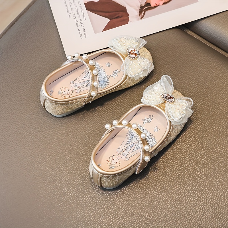 Zapatos Mary Jane Lazo Brillante Niñas Zapatos Princesa Moda - Temu