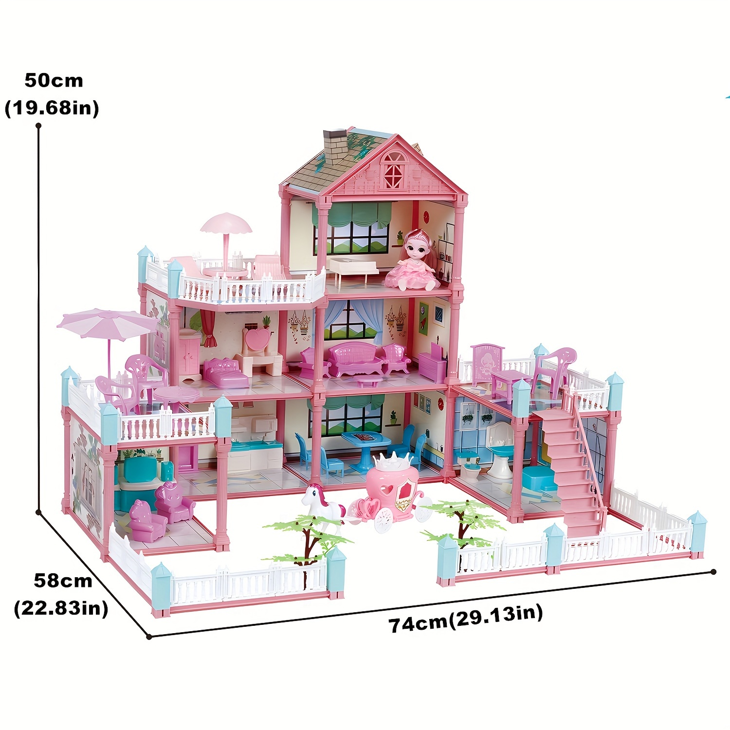 Children's Game House Princess Dream Castle Villa Toys, Girl's