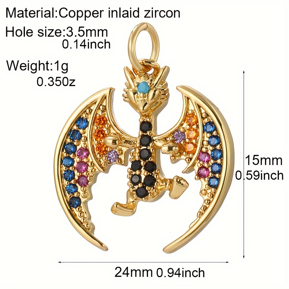 Boho Style 18k Gold Plated Copper Pendants Inlaid Rhinestone - Temu