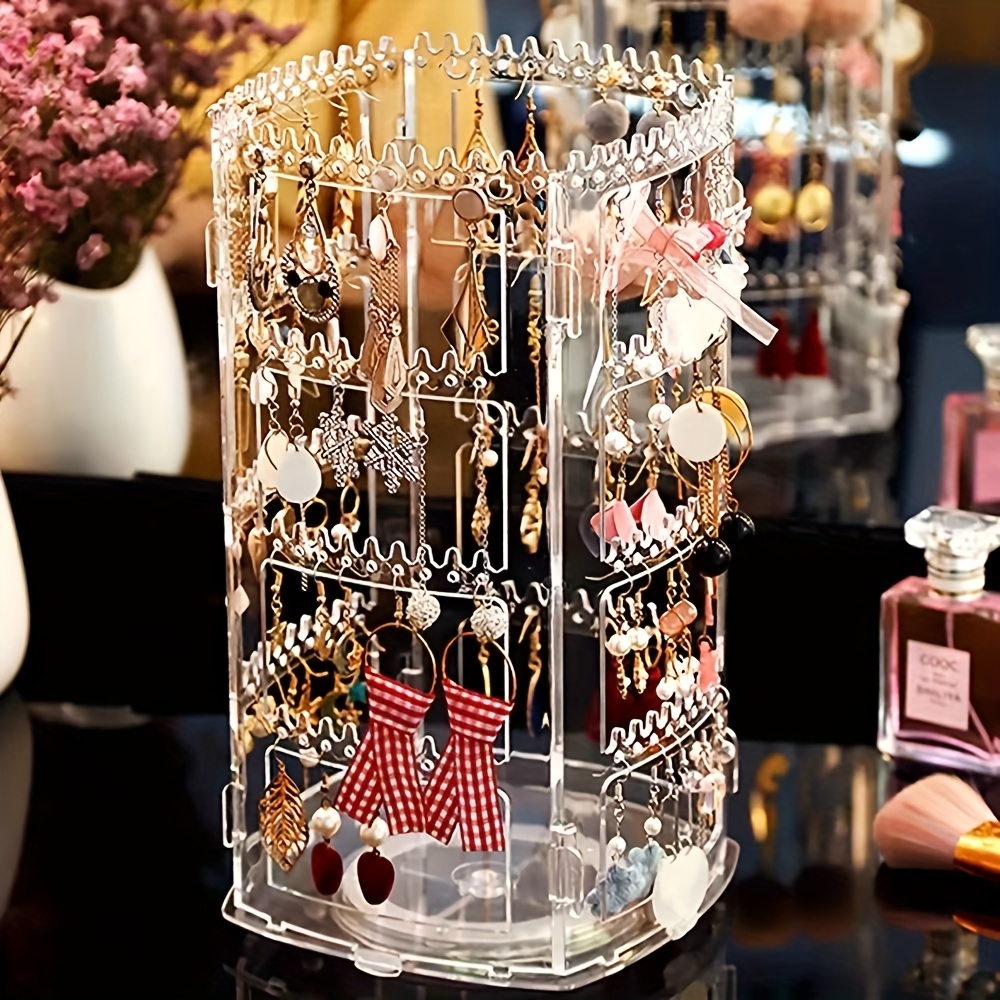 72 Holes Acrylic Earring Display Stand, Ear Studs Jewelry Show Plastic  Display Rack, Stand Showcase Earrings Holder Organizer, Earring Clip On  Holders For Retail Show Marketing - Temu Germany