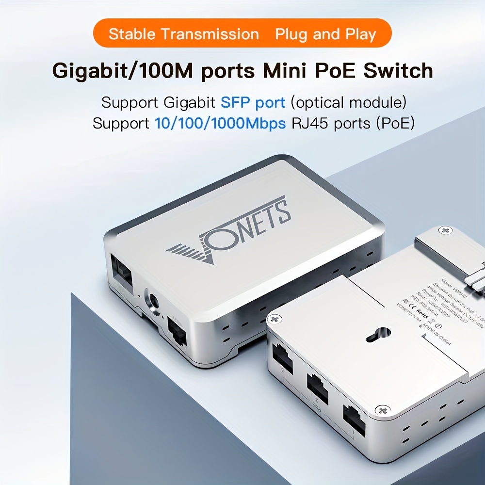 Mini Industrial Switch 10 Ports Gigabit Switch Hardened 10 Port RJ45  10/100/1000