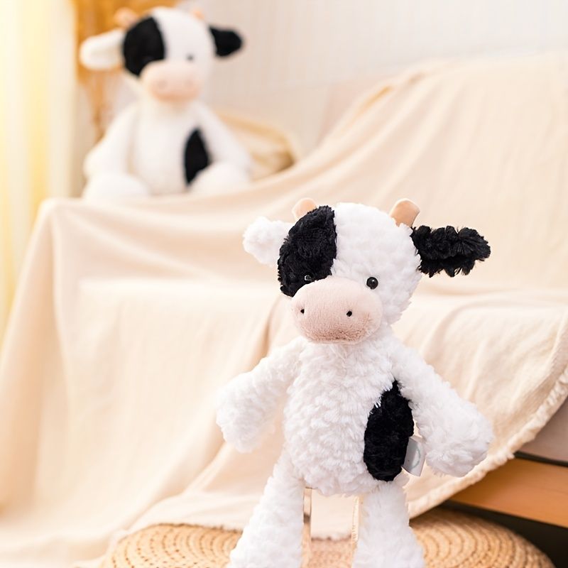 Long Leg Small Animal Figure Cowboy Cute Plush Cow Toy Decorative Cushion  Pillow Cattle Plush Stuffed Animals For Car - Toys & Games - Temu