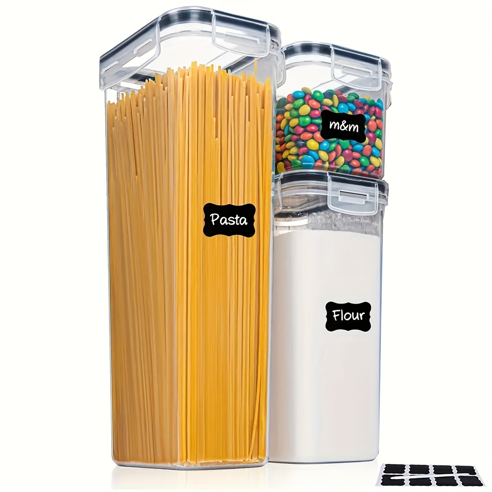 Kitchen Container With Stickers And Pens Bpa Free Food Grade - Temu