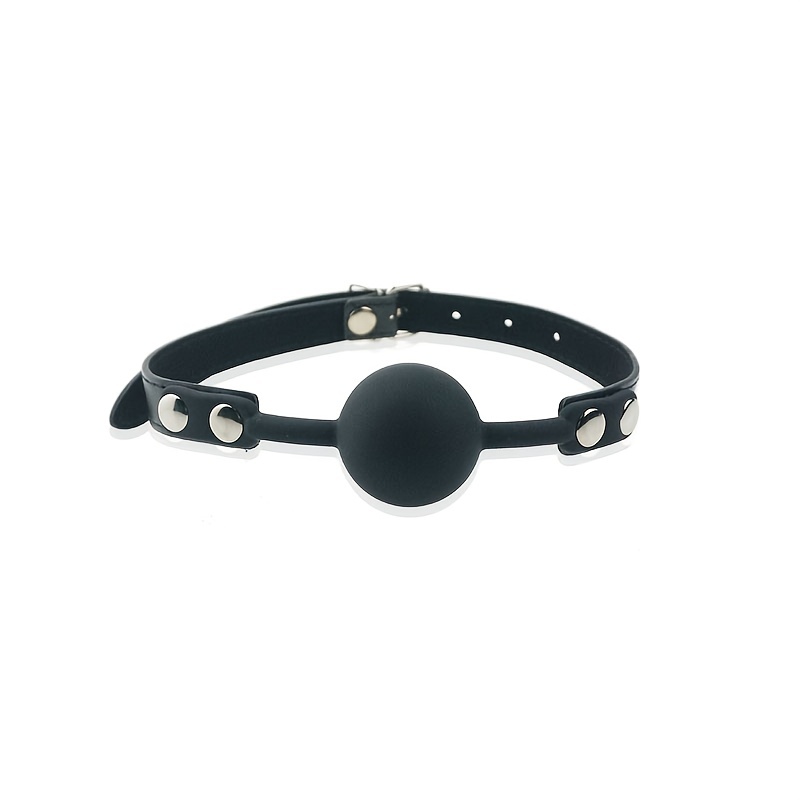 Soft Silicone Mouth Ball Gag. Black